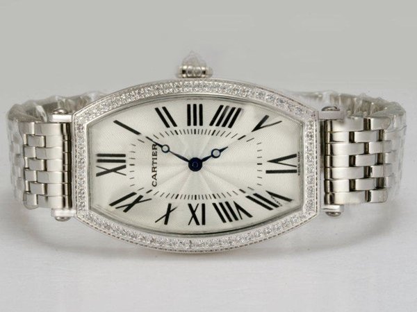 Cartier Tonneau WE400131 Silver Stainless Steel Strap 26x43mm Womens Watch watches
