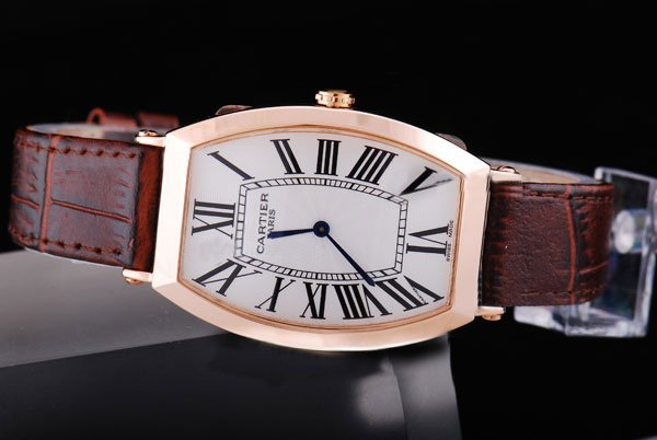 Cartier Tonneau WE400331 Stainless Steel Case 26x43mm White Dial Watch watches