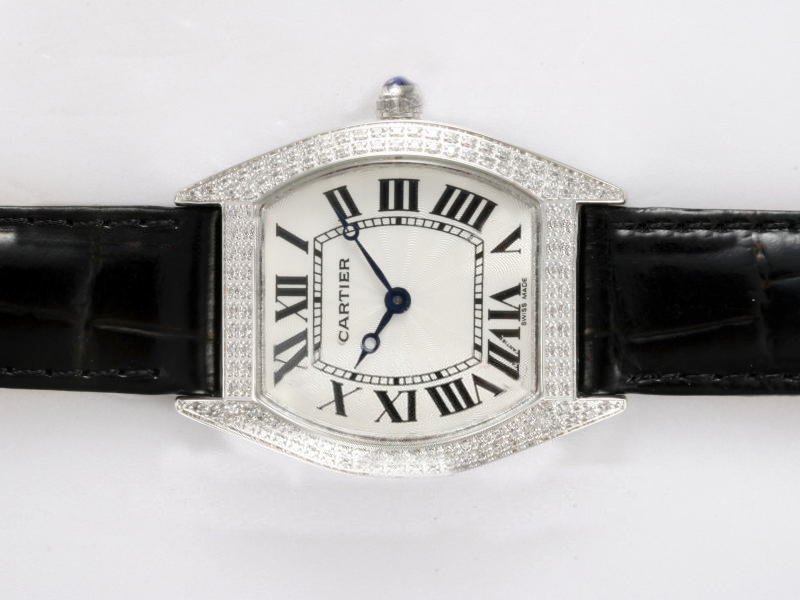 Cartier Tortue 26091101 Stainless Steel Case Rectangle Mens Watch watches