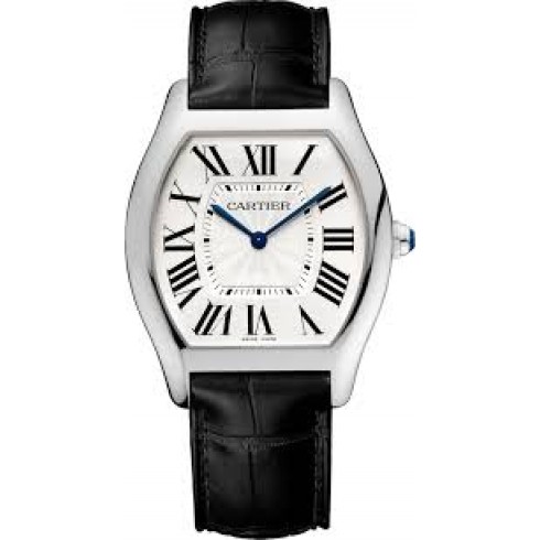 Cartier Tortue Silver Dial 18k White Gold Men's Watch WGTO0003 watches