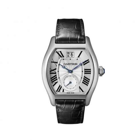 Cartier Tortue Silver Flinque Dial Men's Watch W1556233 watches