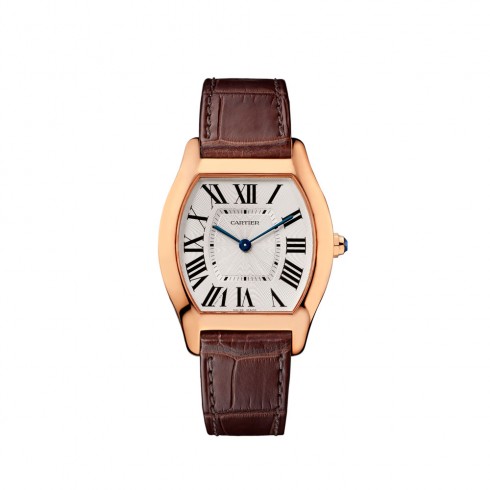 Cartier Tortue Silvered guilloche Dial Men's Watch W1556362 watches