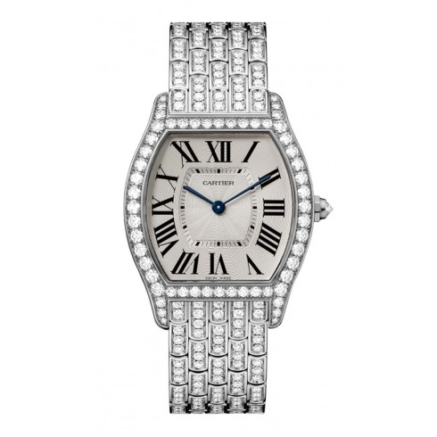 Cartier Tortue Silvered Sunray Effect Fflinque Dial Ladies Watch HPI00779 watches