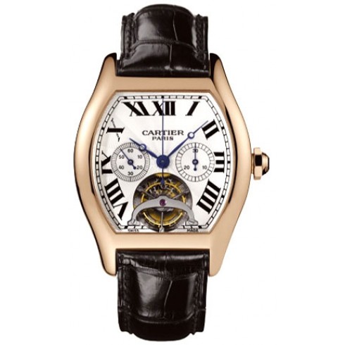 Cartier Tortue Tourbillon Limited Edition Chronograph Single Push Piece 18kt Rose Gold XL Men's Watch W1548151 watches