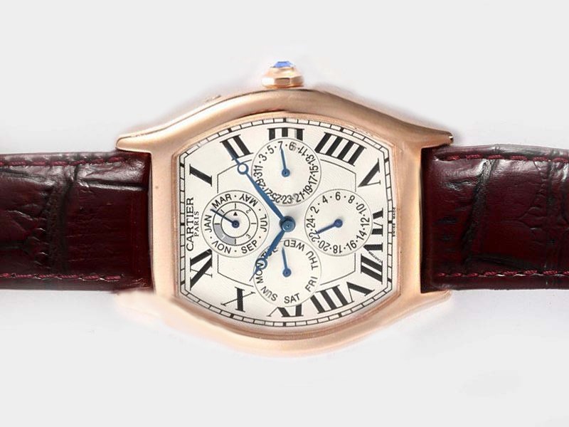 Replica Cartier Tortue W1543551 Rectangle Automatic White Dial Watch Watch
