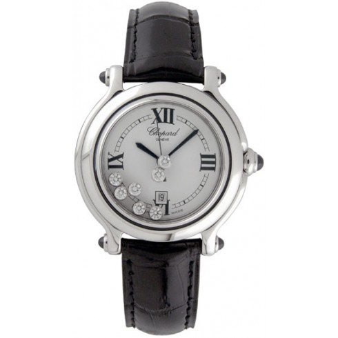 Chopard Happy Sport Diamond Steel Black Ladies Watch 27/8238-23 watches