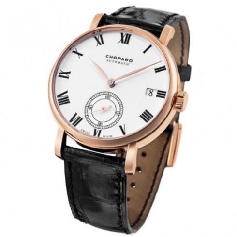 Chopard Classic Manufacture White Dial 18K Rose Gold Automatic Men's Watch 161289-5001 watches