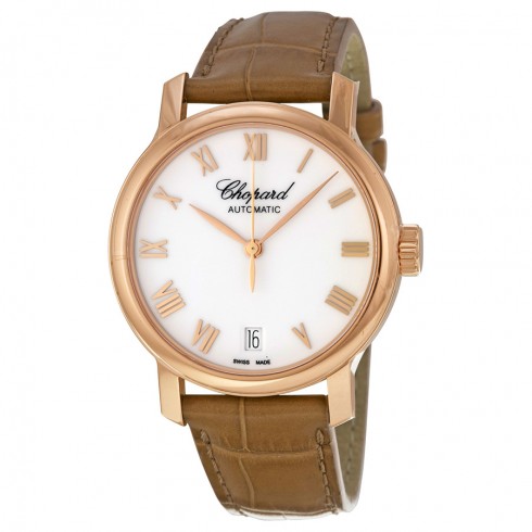 Chopard Classic White Dial 18kt Rose Gold Automatic Ladies Watch 124200-5001 watches