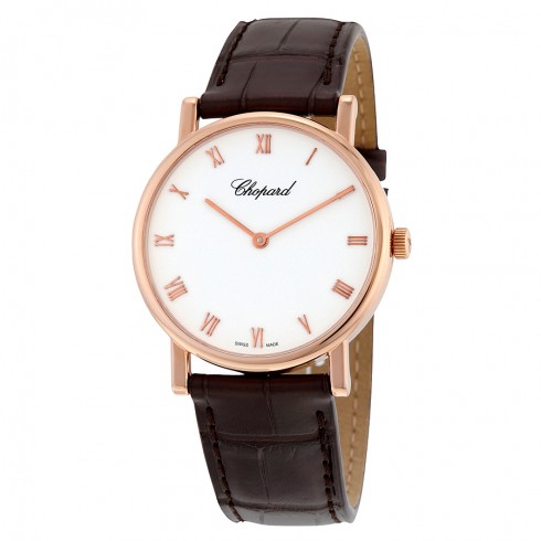 Chopard Classic White Dial Rose Gold Alligator Leather Ladies Watch 163154-5001 watches