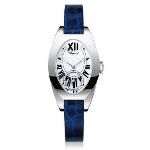 Chopard Classique Femme 18kt White Gold Blue Leather Ladies Watch 127228-1001 watches