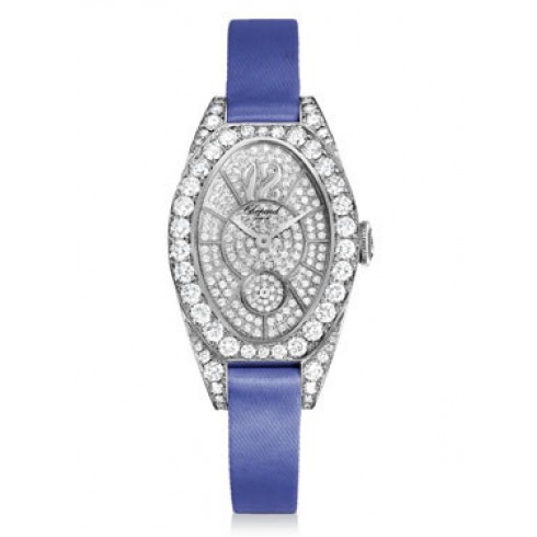 Chopard Classique Femme Diamond 18k White Gold Blue Satin Ladies Watch 137228-1001 watches