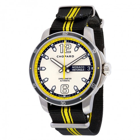 Chopard G.P.M.H. Snail Grey Dial Black and Yellow Nylon Men's Watch 168568-3001FS watches