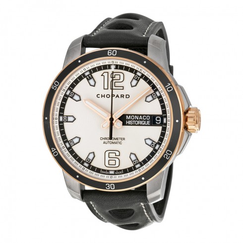 Chopard G.P.M.H Snailed Grey Dial Black Leather Men's Watch 168568-9001 watches