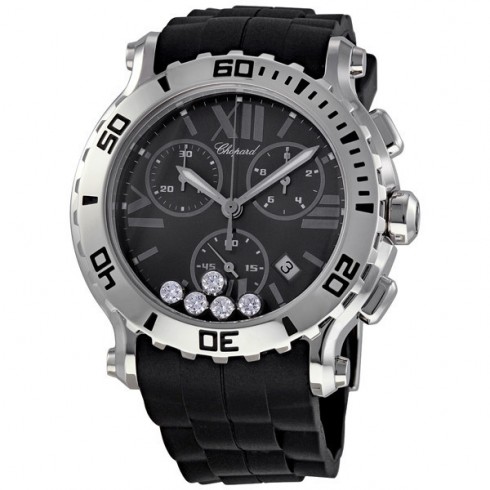 Chopard Happy Sport Black Dial Chronograph Mens Watch 288499-3011 watches
