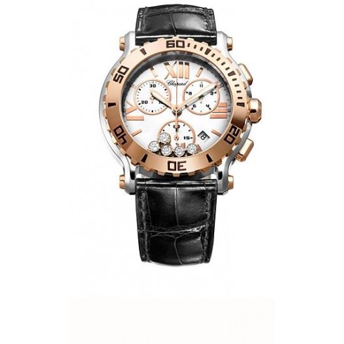 Chopard Happy Sport Chrono Rose Gold Ladies Watch 288499-6001 watches