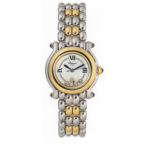 Chopard Happy Sport Diamond 18kt Yellow Gold And Steel Ladies Watch 27/8256-23 watches