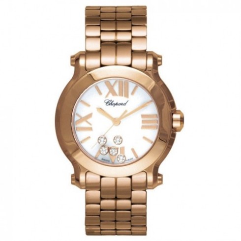 Chopard Happy Sport Diamonds 18kt Rose Gold Ladies Watch 274189-5011 watches