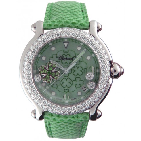 Chopard Happy Sport Good Luck Clover Green Dial Men's Quartz Watch 288427-20 watches
