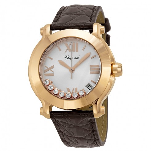 Chopard Happy Sport II 18k Rose Gold Diamond Watch 277471-5013 watches