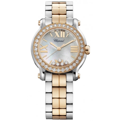 Chopard Happy Sport II Mother of Pearl Diamond Two Tone Ladies Watch 278509-6005 watches