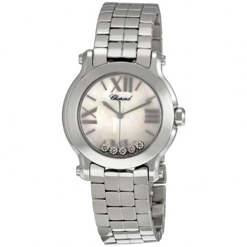 Chopard Happy Sport II Round Mother of Pearl Dial Ladies Watch 278509-3006 watches