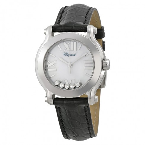 Chopard Happy Sport II Round White Diamond Dial Ladies Watch 278509-3001 watches