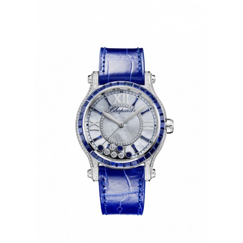 Chopard Happy Sport Mother of Pearl Dial with Diamonds and Sapphires Ladies Watch 274891-1003 watches