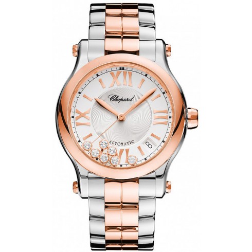 Chopard Happy Sport Silver Guilloche Dial Ladies Watch 278559-6002 watches