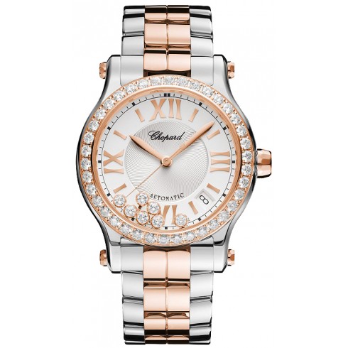 Chopard Happy Sport Silver Guilloche Dial Ladies Watch 278559-6004 watches