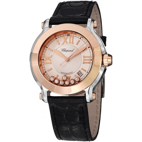 Chopard Happy Sport Silver with Seven Floating Diamonds Dial Ladies Watch 278559-6001 watches