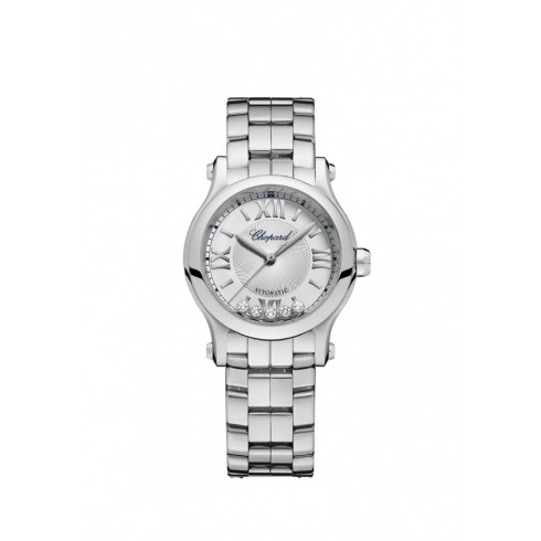 Chopard Happy Sport Silver-Toned Dial Stainless Steel Ladies Watch 278573-3002 watches