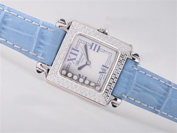 Chopard Happy Sport Square 278325-3006 Quartz White Dial Watch watches