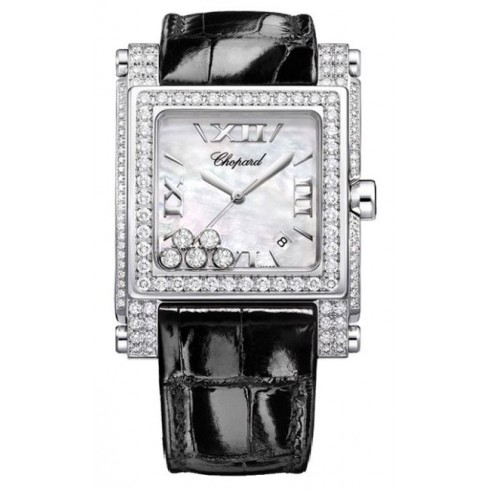 Chopard Happy Sport Square II Mother of Pearl Diamond Ladies Watch 283571-1001 watches