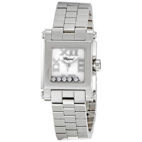 Chopard Happy Sport Square Steel Diamond Ladies Watch 278516-3002 watches