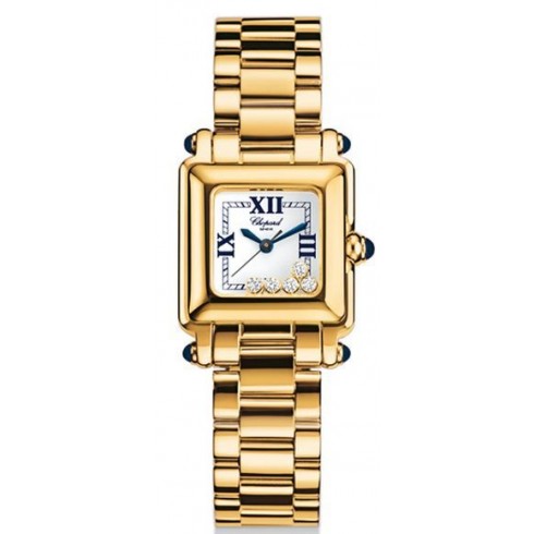 Chopard Happy Sport White Dial Gold Stainless Steel Ladies Quartz Watch watches