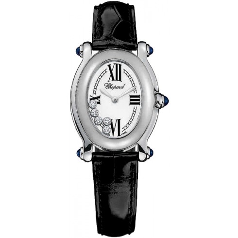 Chopard Happy Sport White Diamond Dial 18kt White Gold Ladies Watch 277465-1005 watches