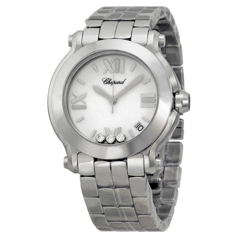 Chopard Happy Sport White with Diamonds Dial Ladies Watch 278477-3013 watches