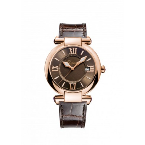 Chopard Imperiale Brown Dial 18K Rose Gold Ladies Watch 384221-5009 watches