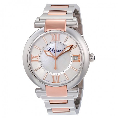 Chopard Imperiale Silver Mother of Pearl Dial Stainless Steel and Rose Gold Men's Watch 388531-6007 watches