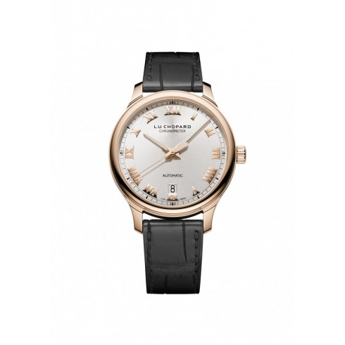 Chopard L.U.C 1937 Classic Silver Sunburst Dial 18 Carat Rose Gold Men's Watch 161937-5001 watches