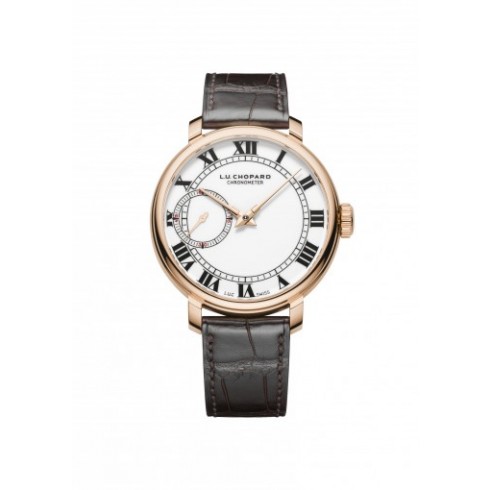Chopard L.U.C 1963 White Porcelain Dial 18k Rose Gold Automatic Men's Watch watches