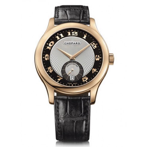 Chopard L.U.C. Classic Mark III Black and Silver Guilloche Dial Automatic Rose Gold Men's Watch 161905-5001 watches