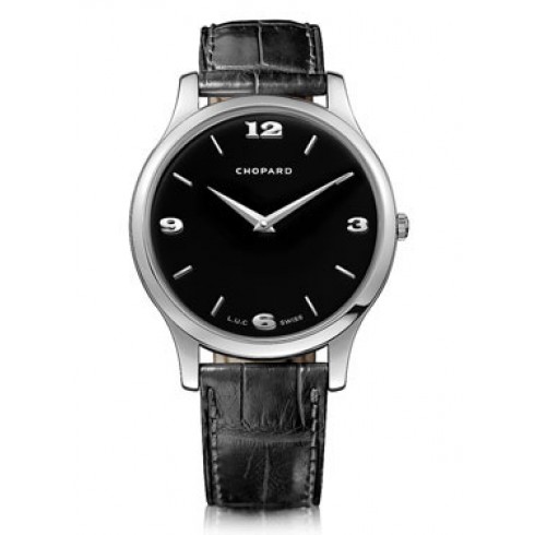 Chopard L.U.C Classic XP Black Dial White Gold Leather Men's Watch 161902-1001 watches