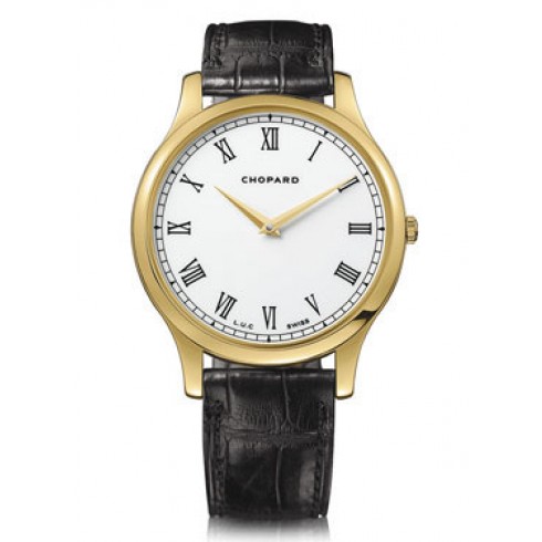 Chopard L.U.C Classic XP White Dial Yellow Gold Black Leather Men's Watch 161902-0001 watches