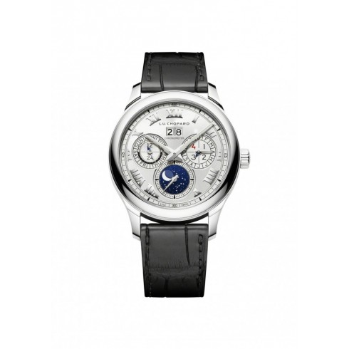 Chopard L.U.C Lunar One Sunray Satin-Brushed Silver Dial Automatic Men's Watch 161927-1001 watches