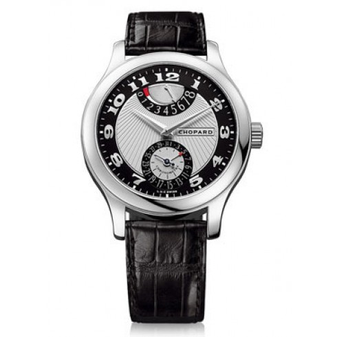 Chopard L.U.C Quattro Mark II Silver and Black Dial Black Leather Men's Watch 161903-1001 watches