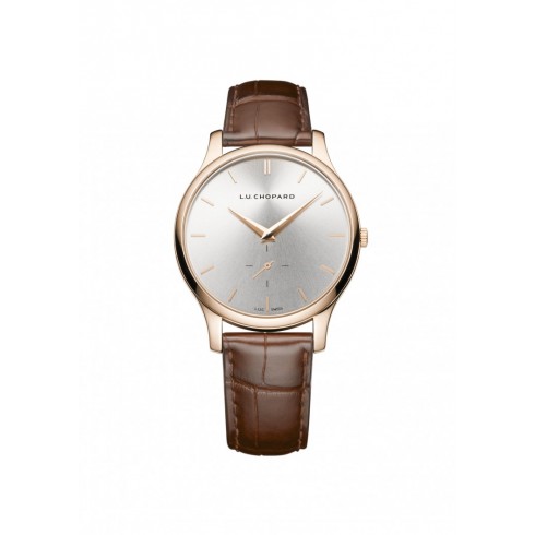 Chopard L.U.C. XPS Silver Dial 18kt Rose Gold Brown Leather Ladies Watch 161920-5002 watches