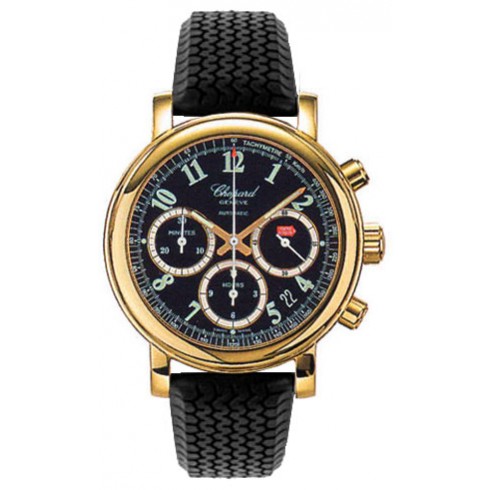 Chopard Mille Miglia 18k Yellow Gold Black Rubber Chronograph Men's Watch 16/1250-99 watches