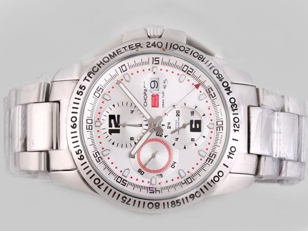 Chopard Mille Miglia Chronograph 158459-3002 Round Silver Stainless Steel Strap Mens Watch watches