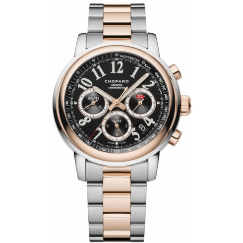 Chopard Mille Miglia Chronograph Black Dial 18 Carat Rose Gold Automatic Men's Watch 158511-6002 watches